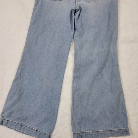 Pilcro and The Letterpress Anthropologie Wide Leg Belted Palazzo Jeans size 31 - Picture 10 of 12